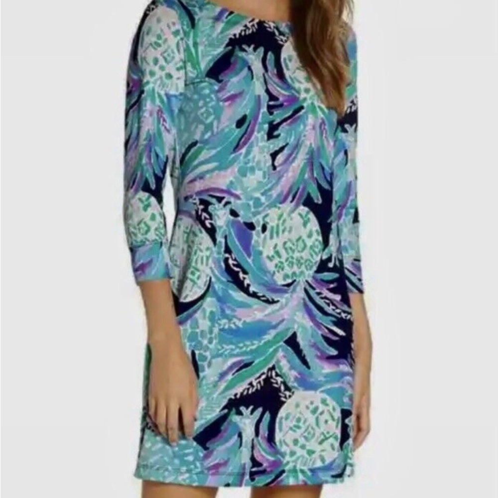 Lilly Pulitzer Womens Hollee Shift Dress Iris Blue Size XS